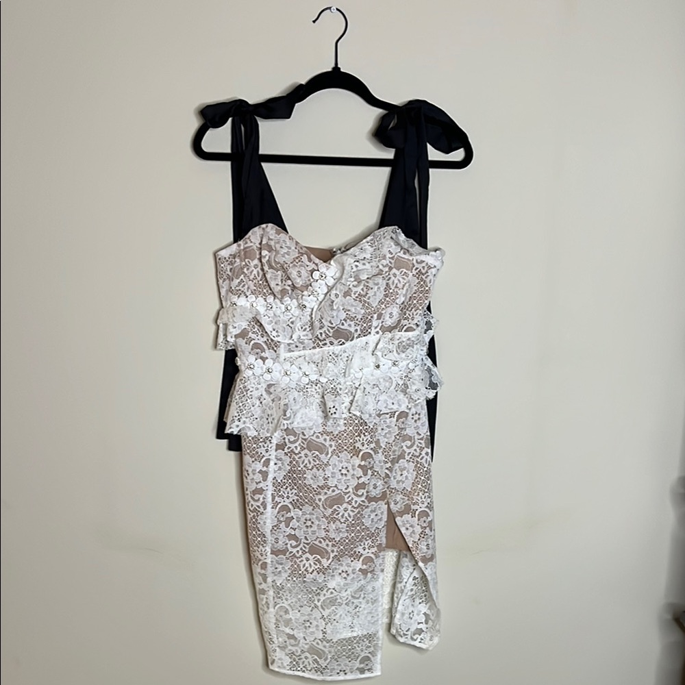 FOR LOVE & LEMONS Fabienne MIDI Lace Beaded Gorgeous Dress